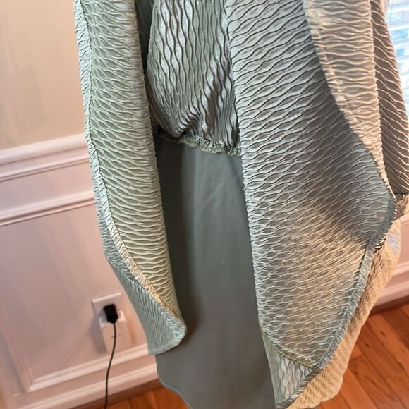 BTFL-life Textured Sage Green Homecoming Dress - Picture 6 of 11